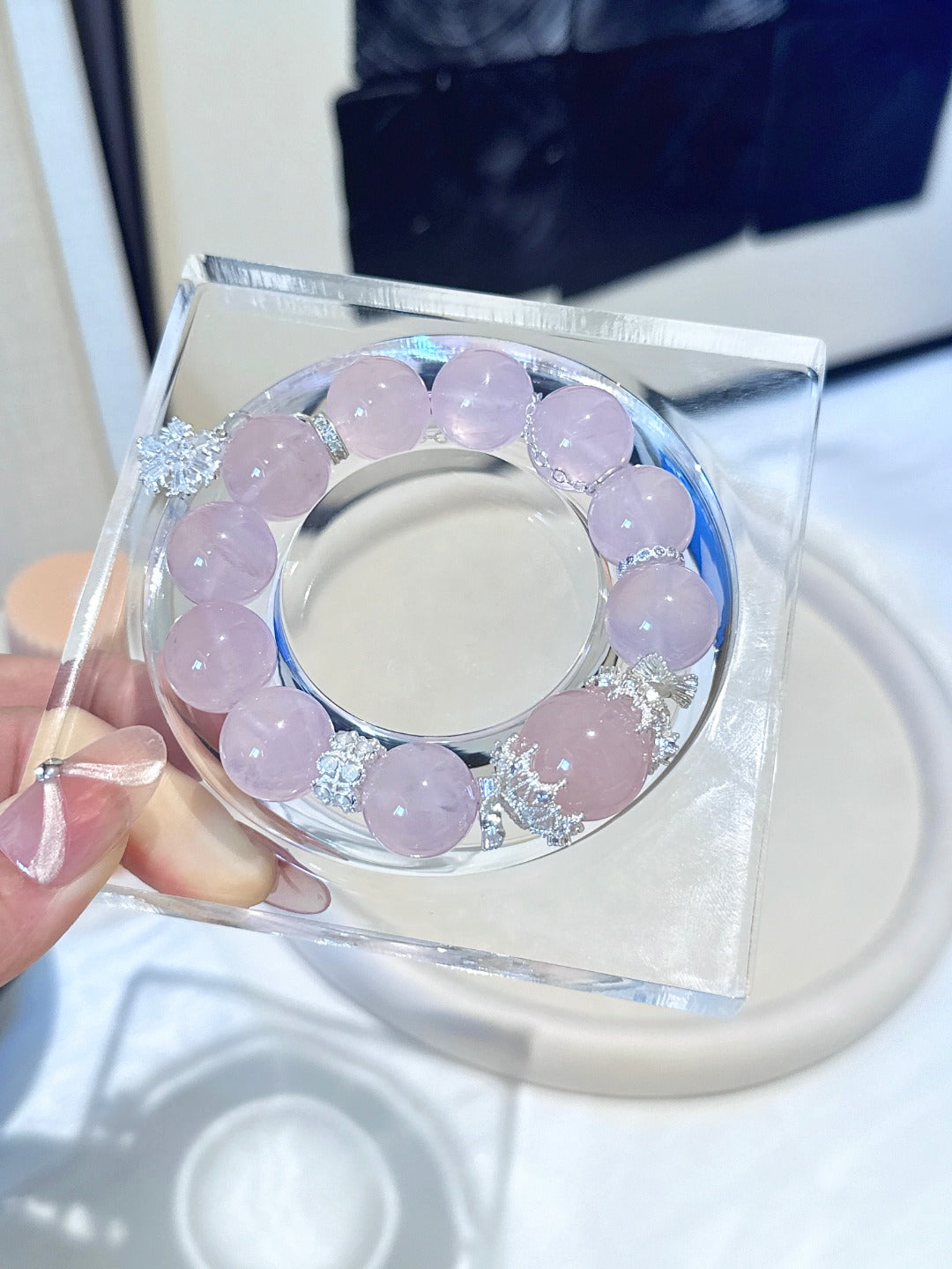 ▫️▪️ Pink crystal bracelet